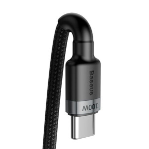 Obrazek KABEL BASEUS CAFULE USB-C/USB-C QC 3.0 PD 2.0 100W 5A 2M GREY/BLACK