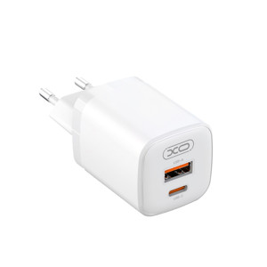 Obrazek XO ładowarka sieciowa L96 PD 30W QC 3.0 18W 1xUSB 1xUSB-C BIAŁA Kabel Lightning