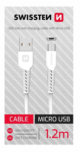 Obrazek SWISSTEN KABEL MICRO 1,2M BIAŁY (CDU)