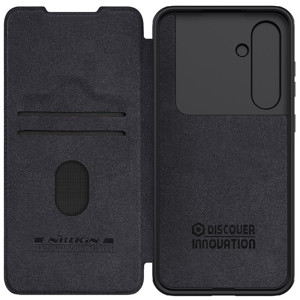 Obrazek Nillkin Qin Pro Leather Case Samsung S24 FE, BLACK / CZARNY