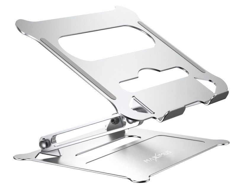 Obrazek MAXXIMUS FOLD PRO LAPTOP STAND SILVER/SREBRNY, regulowana podstawka