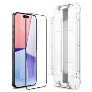 Obrazek SPIGEN GLAS.TR EZ FIT FC IPHONE 15 PRO MAX 2-PACK BLACK + ADAPTER