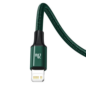 Obrazek KABEL BASEUS RAPID SERIES 3W1 20W 1.5M MICRO USB/USB-C/LIGHTNING GREEN