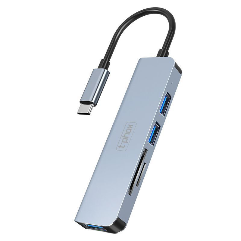 Obrazek HUB T-PHOX TPH2041 5w1 USB-C/HDMI USB3.0x1+USB2.0x1+HDMI 4K