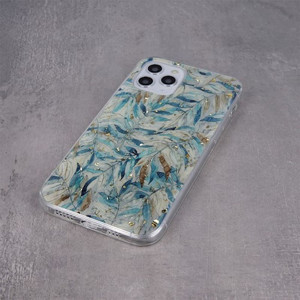 Obrazek ETUI GOLD GLAM IPHONE 12/12 PRO BOHO LEAVES