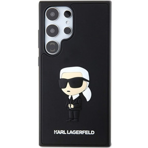 Obrazek KARL LAGERFELD Samsung S24 ULTRA RUBBER IKONIK KLHCS24L3DRKINK BLACK