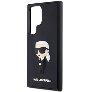 Obrazek KARL LAGERFELD Samsung S24 ULTRA RUBBER IKONIK KLHCS24L3DRKINK BLACK