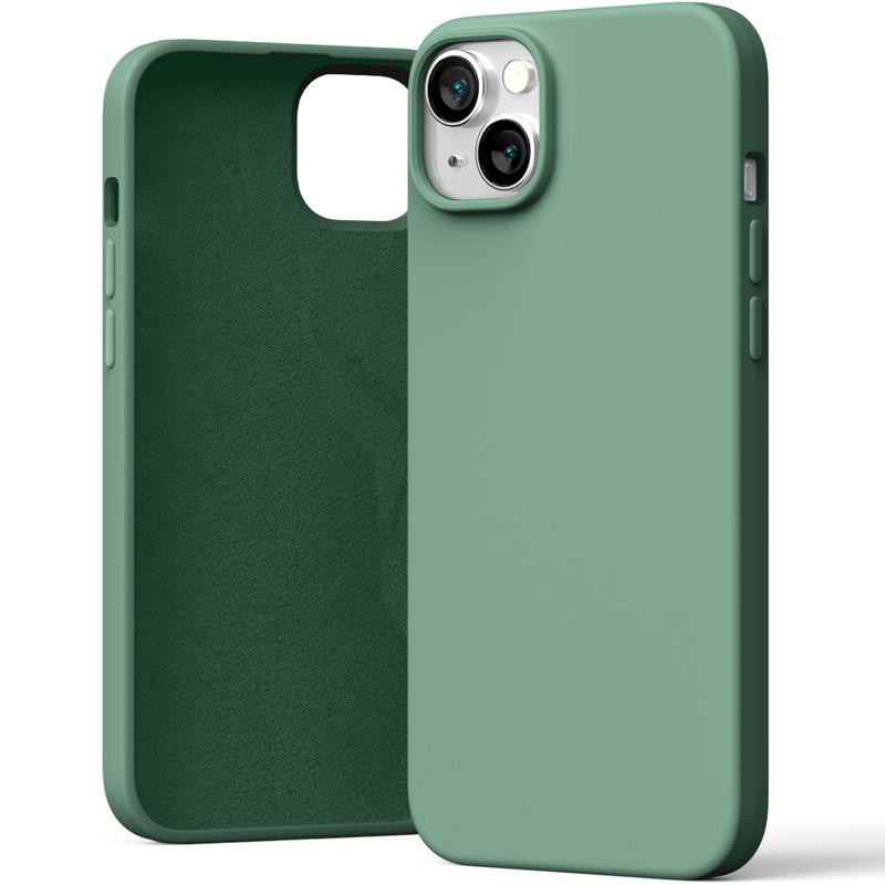 Obrazek MERCURY SILICONE CASE IPHONE 15 PLUS (6.7), GREEN / ZIELONY