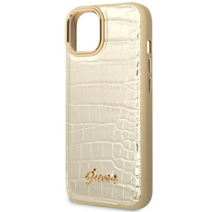 Obrazek GUESS IPHONE 14 PLUS CROCO COLLECTION GUHCP14MHGCRHD ZŁOTY/GOLD