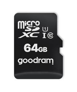 Obrazek Karta MicroSD UHS I 64GB GOODRAM + Ad CL10 UHS + adapter