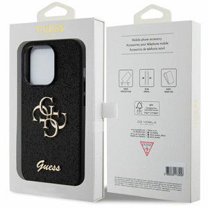 Obrazek GUESS IPHONE 15 PRO MAX GLITTER SCRIPT GUHCP15XHG4SGK CZARNY/BLACK