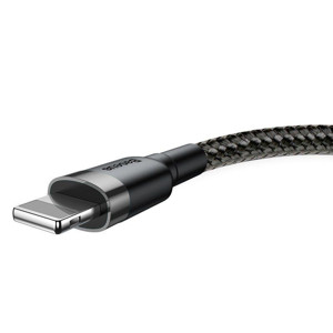 Obrazek KABEL BASEUS CAFULE USB/LIGHTNING 2A 3M GREY/BLACK