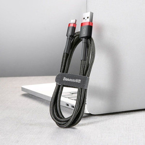 Obrazek KABEL BASEUS CAFULE USB/USB-C 2A 3M RED/BLACK