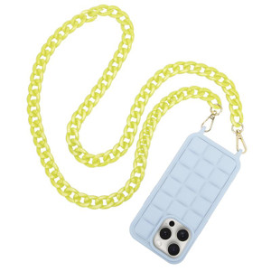 Obrazek Uniwersalna smycz do telefonu / na ramię Chain-09, YELLOW / ŻÓŁTY