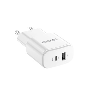 Obrazek Forever ładowarka sieciowa PD QC TC-01-20AC 1x USB-C 1x USB 20W biała