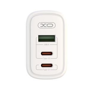 Obrazek XO ładowarka sieciowa CE04 PD 65W 2xUSB-C 1xUSB BIAŁA