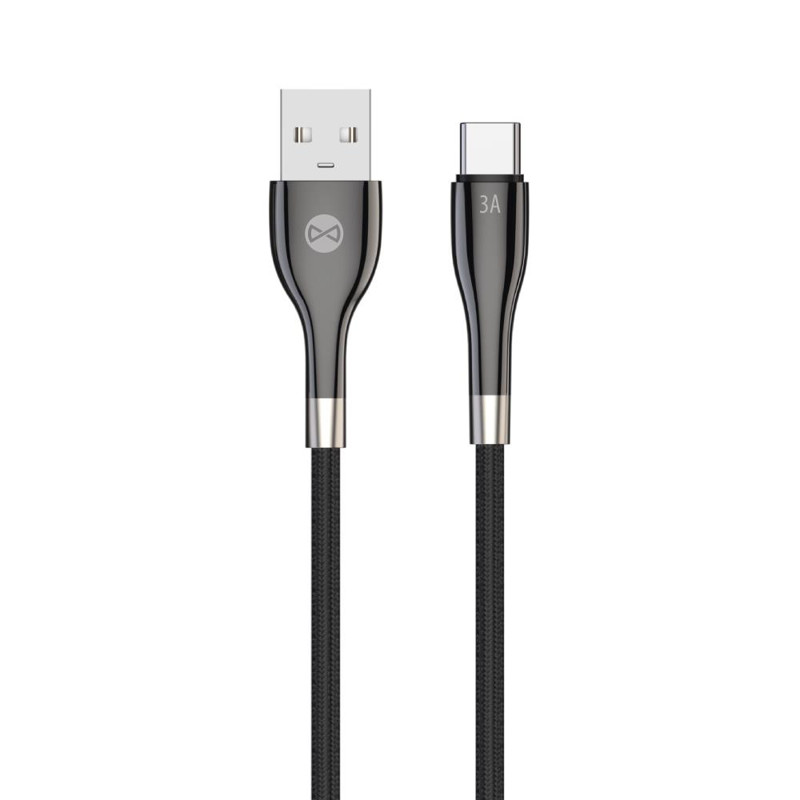 Obrazek Forever kabel Sleek USB - USB-C 1,0 m 3A czarny