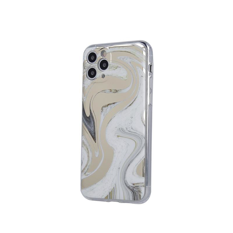 Obrazek ETUI MARMUR WAVE IPHONE 11 PRO WHITE-GOLD / BIAŁO-ZŁOTY