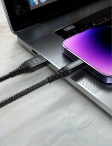 Obrazek KABEL SWISSTEN KEVLAR USB-C/LIGHT 1.5m Antracyt