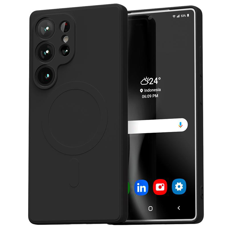 Obrazek Mercury Semi-Silicon Magsafe Samsung S25 Ultra , BLACK / CZARNY