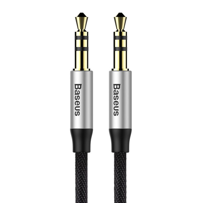 Obrazek KABEL BASEUS YIVEN AUDIO SILVER/BLACK 1.5M