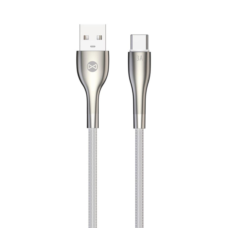 Obrazek Forever kabel Sleek USB - USB-C 1,0 m 3A biały