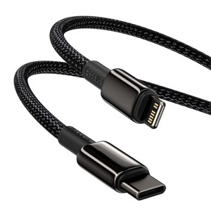 Obrazek KABEL BASEUS TUNGSTEN GOLD USB-C/ LIGHTNING 20W 1M BLACK