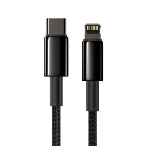 Obrazek KABEL BASEUS TUNGSTEN GOLD USB-C/ LIGHTNING 20W 1M BLACK