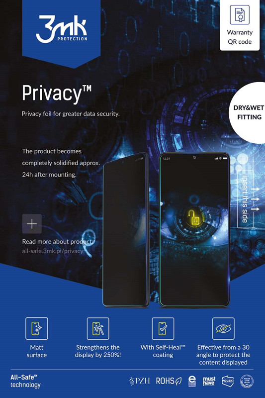 Obrazek 3MK AIO PRIVACY PHONE 5szt DRY-WET