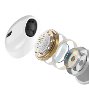 Obrazek BWOO słuchawki BO-HF05 Wired Earphone 3.5mm stereo białe