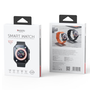 Obrazek Yesido IO24 Smartwatch BT5.0 +NFC 200mAh IPX4 (w zestawie 2 paski) BLACK / CZARNY