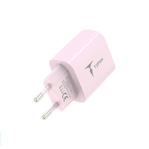 Obrazek Ładowarka sieciowa T-PHOX MODERATE SERIES T-PP11 20W + KABEL USB-C/USB-C 60W PINK