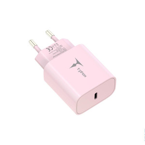 Obrazek Ładowarka sieciowa T-PHOX MODERATE SERIES T-PP11 20W + KABEL USB-C/USB-C 60W PINK