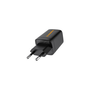 Obrazek Ładowarka sieć Hammer Rapid Charge Duo PD 20W USB-A+C, BLACK / CZARNY