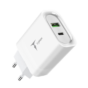 Obrazek Ładowarka sieciowa T-PHOX STUDY SERIES T-PP07 47W USB/USB-C WHITE