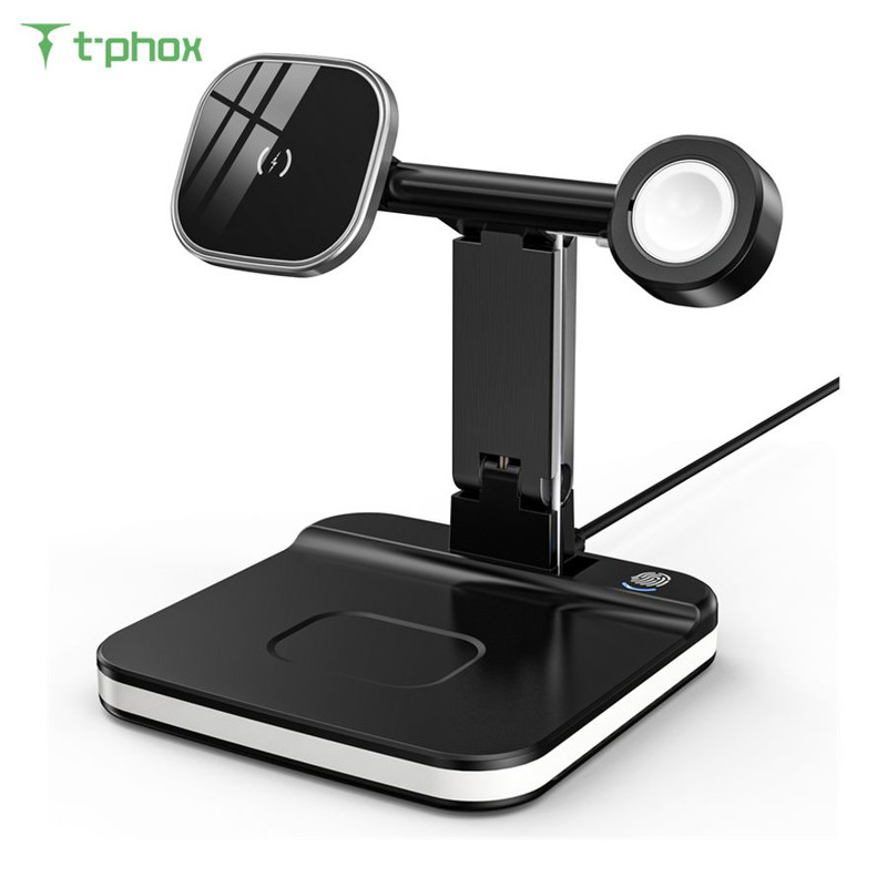 Obrazek Ładowarka INDUKCYJNA 5w1 MAGNETIC WIRELESS CHARGER BLACK