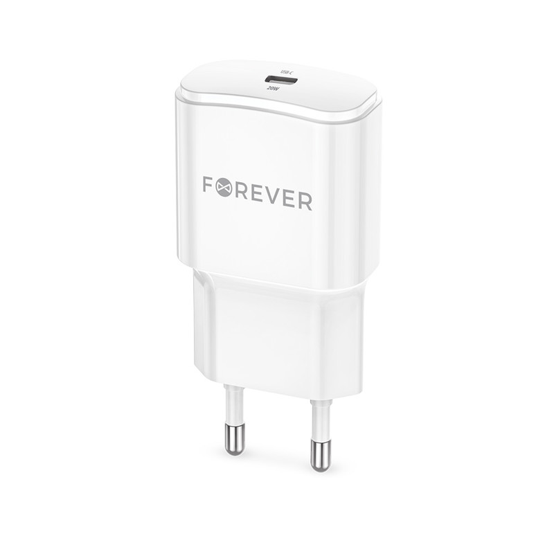 Obrazek Forever ładowarka sieciowa PD QC TC-01-20C 1x USB-C 20W biała