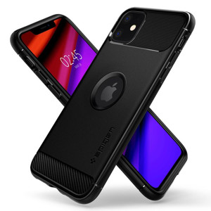 Obrazek SPIGEN RUGGED ARMOR iPHONE 11 MATTE BLACK