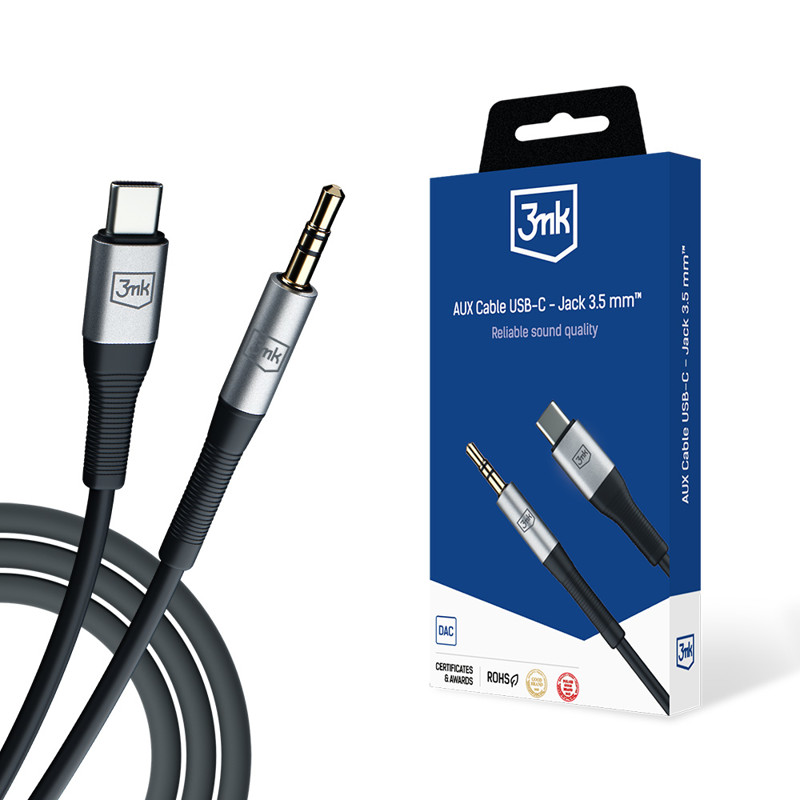 Obrazek 3MK KABEL AUX USB-C/JACK 3,5mm