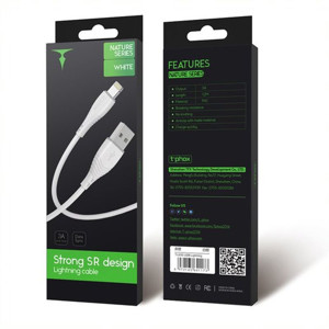 Obrazek KABEL T-PHOX NATURE LIGHTNING WHITE 1.2M 3A