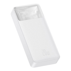 Obrazek POWERBANK BASEUS BIPOW 20000mAh 2XUSB USB-C 20W WHITE