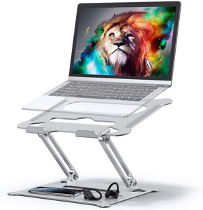 Obrazek MAXXIMUS FOLD PRO LAPTOP STAND SILVER/SREBRNY, regulowana podstawka