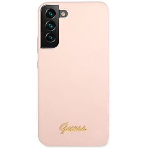 Obrazek GUESS Samsung S23+ SCRIPT METAL LOGO GUHCS23MLSLMGPP PINK/RÓŻOWY