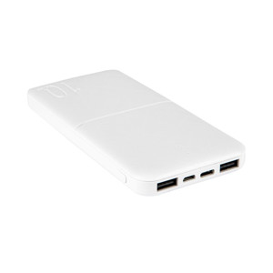 Obrazek POWERBANK MX COCO 10 000 mAh, 2xUSB, 10W Li-Po, WHITE / BIAŁY, + kabel microUSB