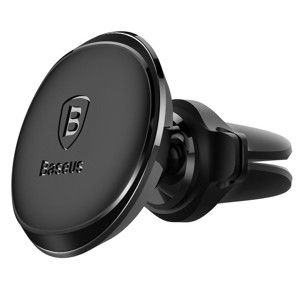 Obrazek UCHWYT BASEUS SMALL EARS MAGNETYCZNY KRATKA, Z KLIPSEM NA KABEL, BLACK