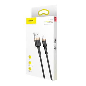 Obrazek KABEL BASEUS CAFULE LIGHTNING GOLD/BLACK 1.5A, 2M