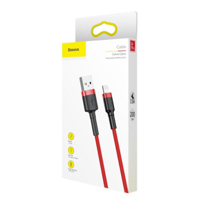 Obrazek KABEL BASEUS CAFULE LIGHTNING RED/RED 1.5A, 2M