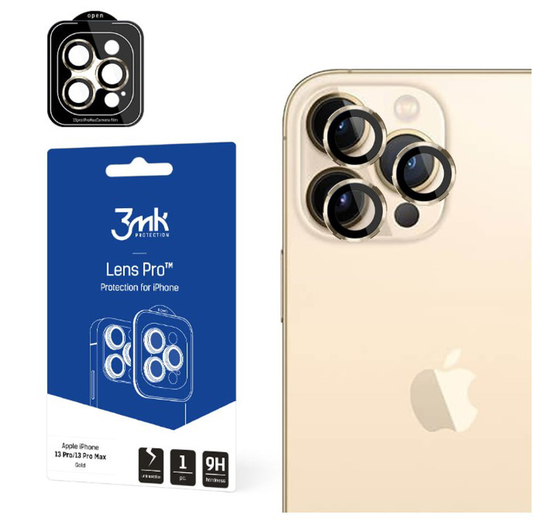 Obrazek 3MK LENS PROTECTION PRO IPHONE 13 PRO /13 PRO MAX GOLD