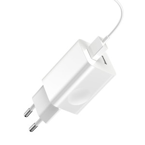 Obrazek ADAPTER SIECIOWY BASEUS QUICK CHARGER WHITE