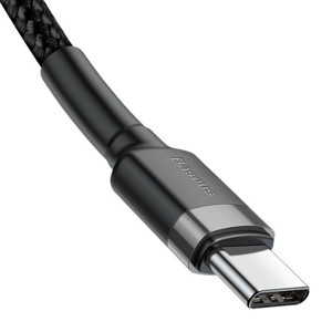 Obrazek KABEL BASEUS CAFULE PD 60W TYPE-C/C QC 3.0 1M GREY/BLACK